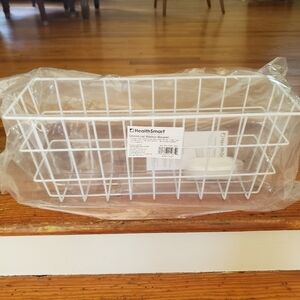 HealthSmart White Wire Walker Basket